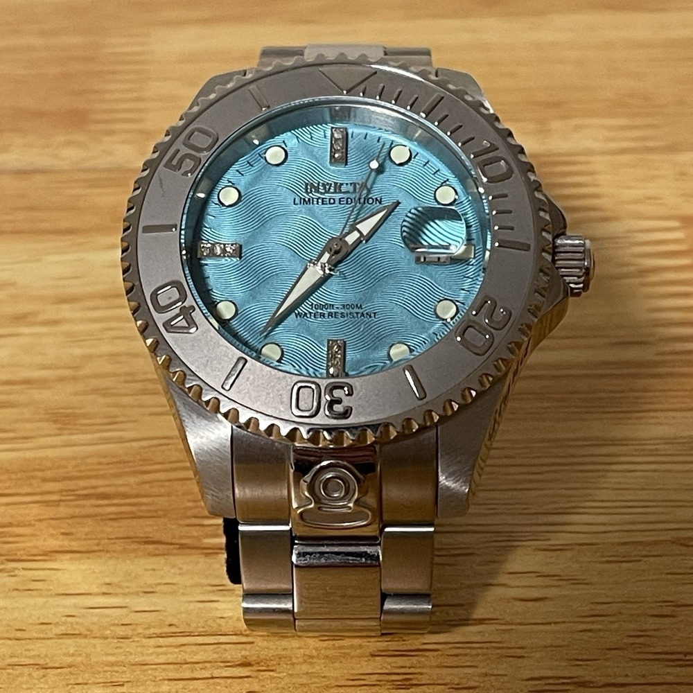 Invicta Grand Diver 47mm Automatic LE Blue Dial Diamond Accent Watch #45347